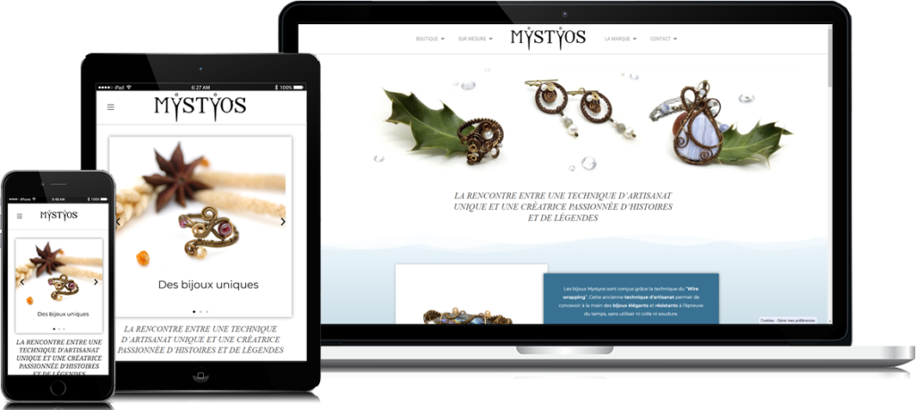 Exemple de site web réalisé par l'équipe de Siteweb-Lille  : MYSTYOS